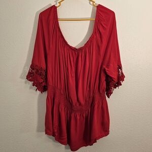 Size 26 Lane Bryant Off the Shoulder Blouse